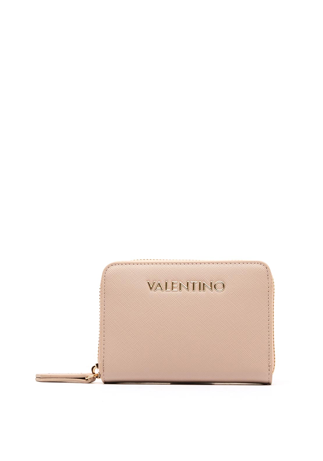 Valentino Logo Detail Wallet, Beige