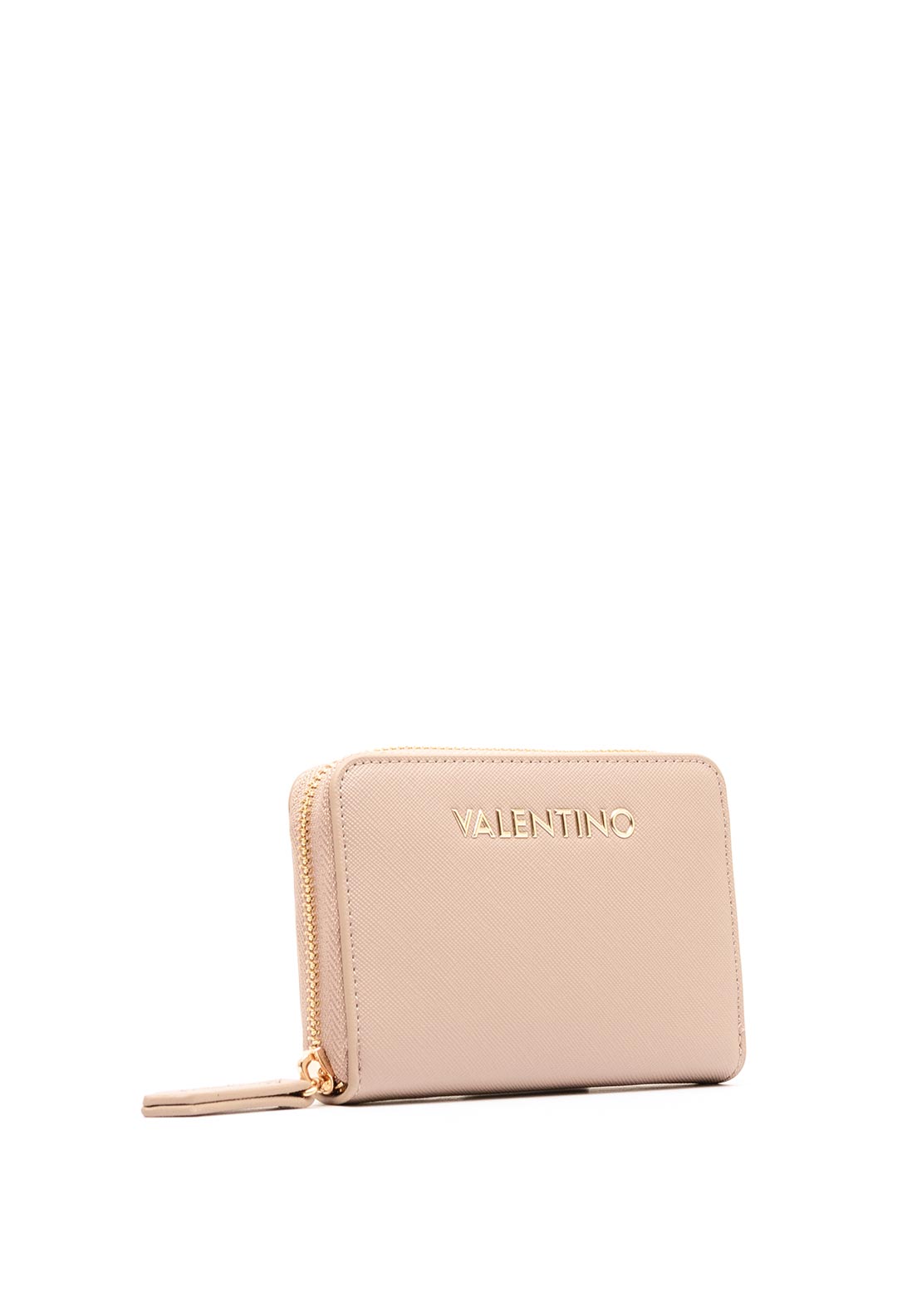 Valentino Logo Detail Wallet, Beige