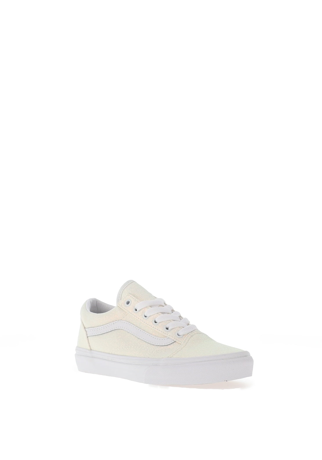 Vans Older Girls Old Skool Trainers, Glitter White
