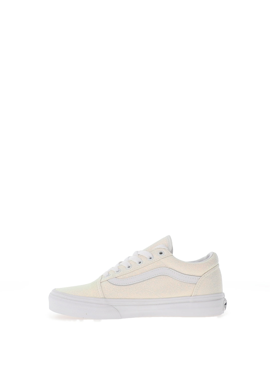 Vans Older Girls Old Skool Trainers, Glitter White