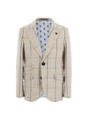 One Varones Boys 1004083 Check Blazer, Beige