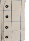 One Varones Boys 1010023R Check Waistcoat, Beige