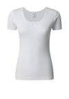 Vedoneire Brushed Thermal Short Sleeve Top, White
