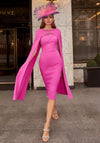 Veni Infantino Embellished Cape Pencil Dress, Pink