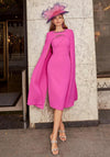 Veni Infantino Embellished Cape Pencil Dress, Pink