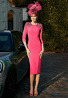 Veni Infantino Embellished Shoulder Midi Dress, Fuchsia