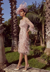 Veni Infantino Embellished Feather Detail Tulle Dress, Blush Pink