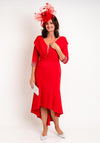 Veni Infantino Mermaid Trim Midi Dress, Poppy Red