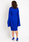 Veni Infantino Sequin Embellished Cape Sleeve Midi Dress, Royal Blue
