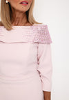 Veni Infantino Delicately Beaded Neckline Midi Dress, Petal