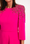 Veni Infantino Embellished Shoulder Maxi Dress, Pink Punch