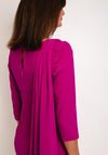 Veni Infantino Shoulder Drape Midi Pencil Dress, Magenta