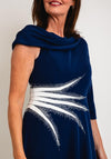 Veni Infantino Embellished Bodice High Low Dress, Navy