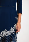 Veni Infantino Applique Fishtail Maxi Dress, Navy
