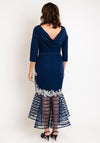 Veni Infantino Applique Fishtail Maxi Dress, Navy