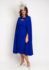 Veni Infantino Applique Cape Midi Dress, Royal Blue