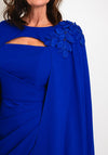 Veni Infantino Applique Cape Midi Dress, Royal Blue