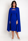 Veni Infantino Applique Cape Midi Dress, Royal Blue
