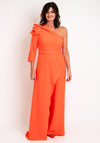 Veni Infantino Puff Shoulder Wide Leg Jumpsuit, Orange