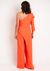 Veni Infantino Puff Shoulder Wide Leg Jumpsuit, Orange