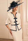 Veni Infantino Bow Detail Fishtail Dress, Cream and Navy