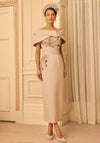 Veni Infantino Embellished Bodice Pencil Dress, Champagne
