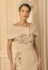 Veni Infantino Embellished Bodice Pencil Dress, Champagne