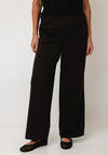 Vero Moda Faux Belt Detail Wide Leg Trousers, Chocolate Brown