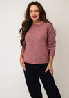 Vero Moda Doffy Knitted Round Neck Jumper, Mauve Pink