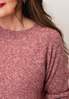 Vero Moda Doffy Knitted Round Neck Jumper, Mauve Pink