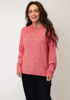 Vero Moda Doffy Knitted Round Neck Jumper, Red and White