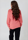 Vero Moda Doffy Knitted Round Neck Jumper, Red and White