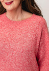 Vero Moda Doffy Knitted Round Neck Jumper, Red and White