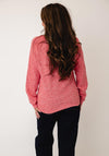Vero Moda Doffy Knitted Round Neck Jumper, Red and White