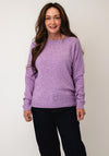 Vero Moda Doffy Knitted Round Neck Jumper, Purple
