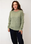 Vero Moda Doffy Knitted Round Neck Jumper, Green