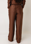 Vero Moda Toma High Waisted Straight Trousers, Brown