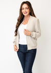 Vero Moda Coco Zip Up Bomber Jacket, Grey
