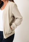 Vero Moda Coco Zip Up Bomber Jacket, Grey