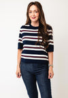 Vero Moda Silje Knitted Jumper, Navy Multi