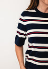 Vero Moda Silje Knitted Jumper, Navy Multi