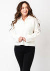 Vero Moda Luna Ribbed Knit Collar Jumper, Cream