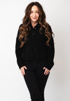 Vero Moda Luna Ribbed Knit Collar Jumper, Black