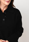 Vero Moda Luna Ribbed Knit Collar Jumper, Black