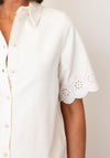 Vero Moda Floral Jacquard Shirt, Cream