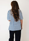 Vero Moda Kiara Striped T-Shirt, White and Blue