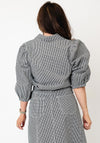 Vero Moda Eira Gingham Denim Shirt, Black and White