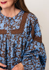 Vero Moda Charlotte Patterned Blouse, Blue and Brown