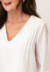 Vero Moda Leslie Emboridered V Neck Blouse, White