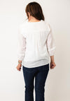 Vero Moda Leslie Emboridered V Neck Blouse, White
